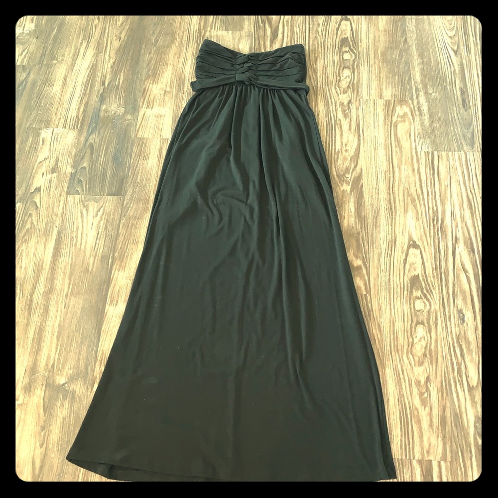 Black Strapless Maxi Dress